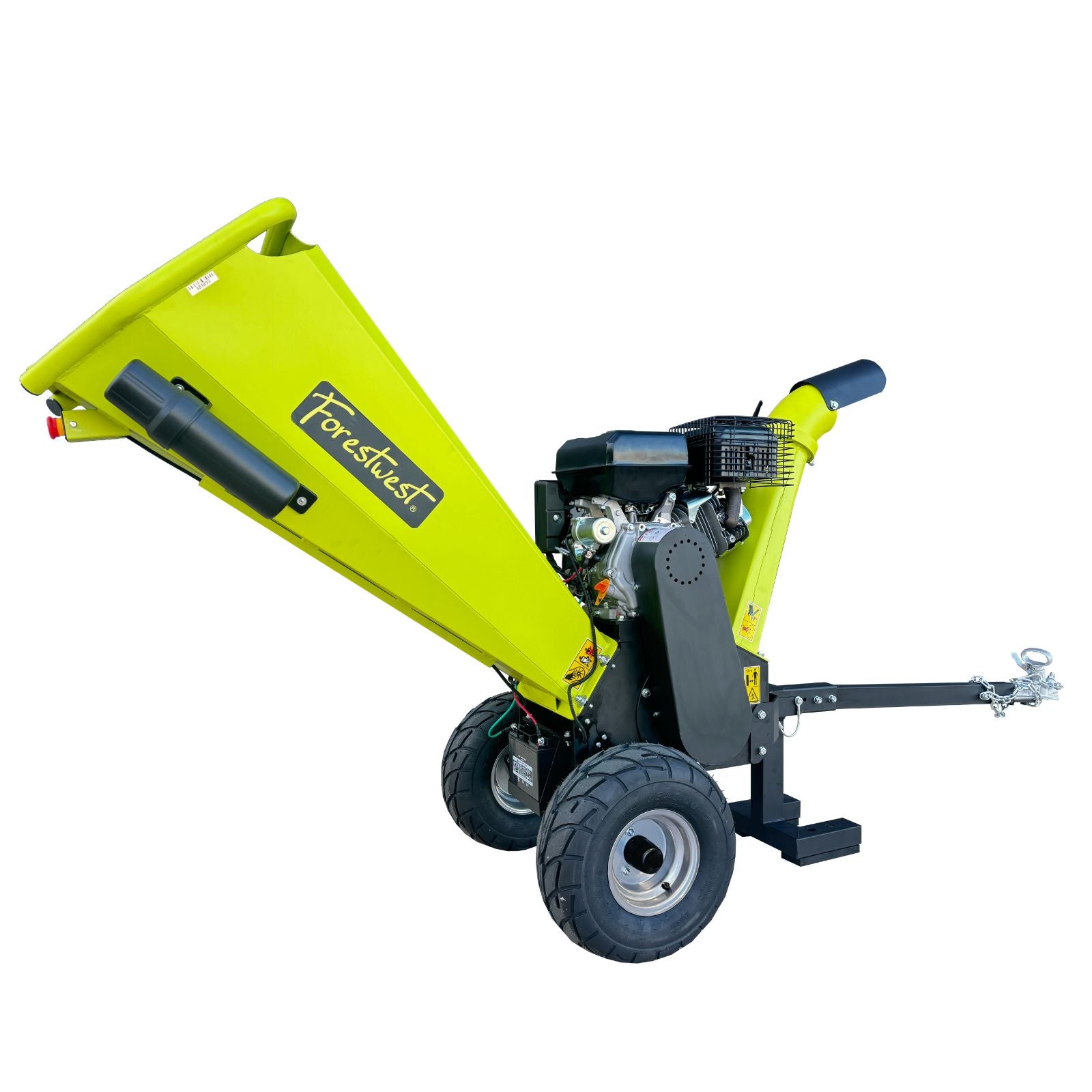 Forestwest 120MM Wood Chipper Shredder - 15HP Gas Powered with Electric Start (BM11073E) - Perfect for Yard Waste, Landscaping, and Garden Maintenance