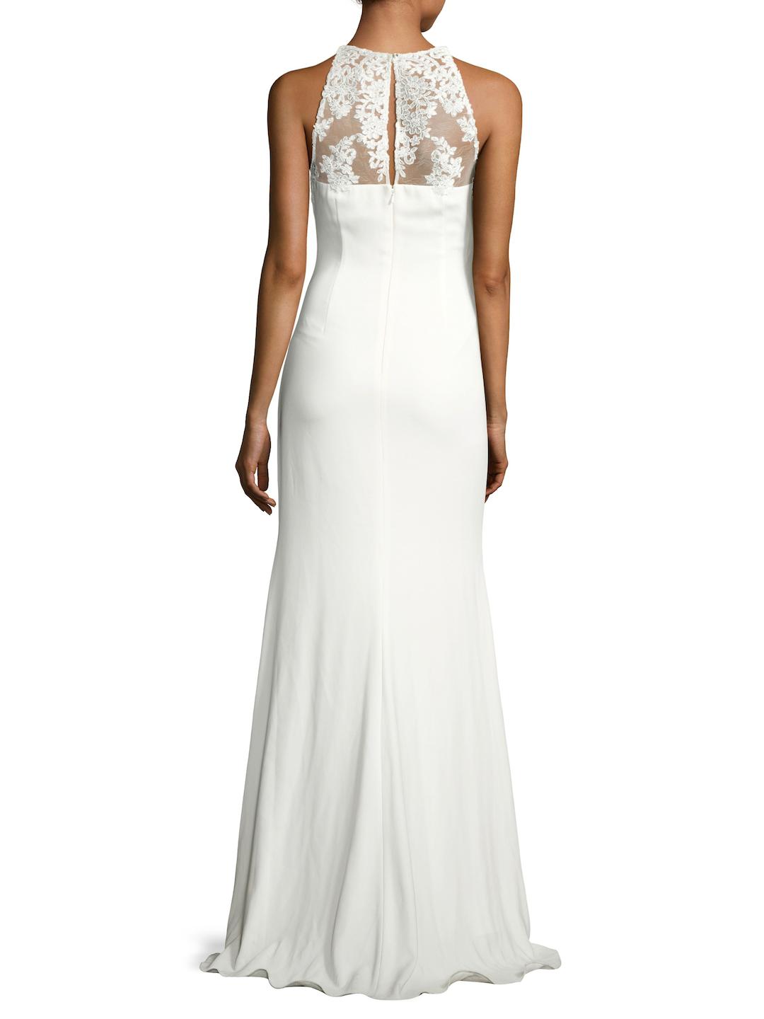 Badgley Mischka Julianne Wedding Gown - Elegant Lace Bridal Dress for Beach, Church & Formal Ceremonies