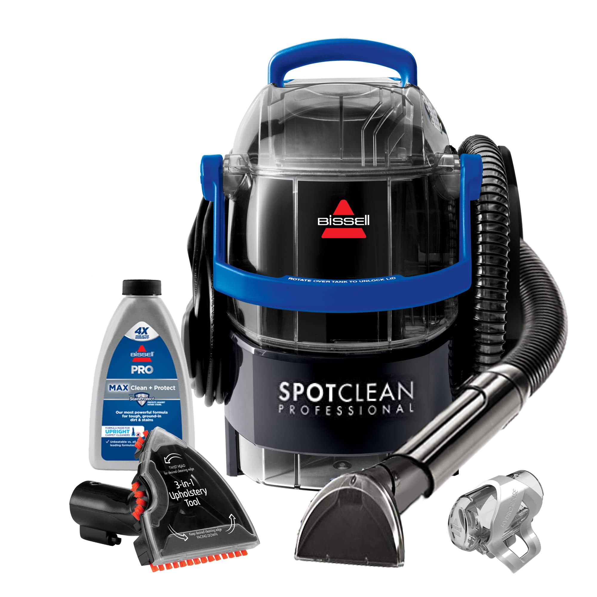 BISSELL SpotClean Professional Portable Carpet Cleaner - 5.9 Amp Deep Cleaner for Carpets, Upholstery & Stairs with 5Ft Hose, 3