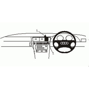 ClicOn No Holes Center Dash Mount for Audi A8 (1994-2002) - Secure Phone Holder for Hands-Free Driving & GPS Navigation