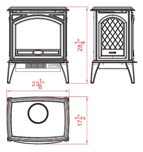 Sierra Flame Lynwood Freestanding Electric Fireplace Stove with Cast Iron Frame - Perfect for Living Room, Bedroom & Office Heating