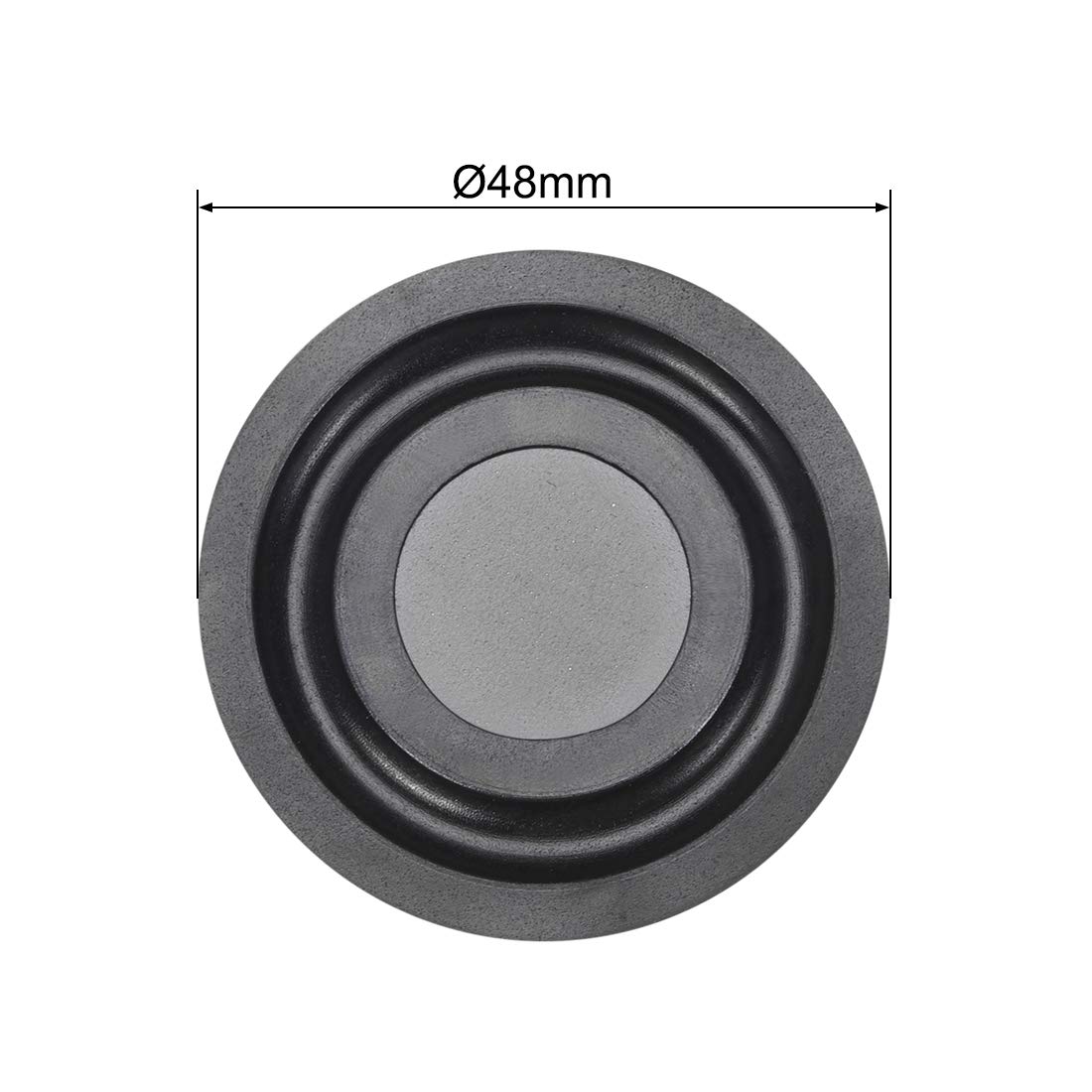 uxcell 4Pcs 1.8 Inch 45mm Bass Speaker Passive Radiator - Rubber Vibration Plate for Subwoofer Repair & Replacement - Perfect for Car Audio, Home Theater & DIY Speaker Projects