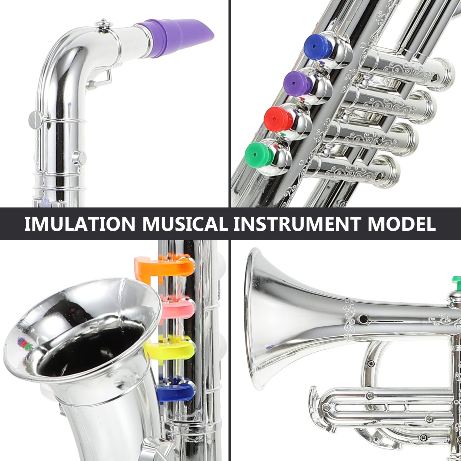 Zerodeko 2Pcs Musical Instruments Toy Set for Toddlers - Saxophone & Puzzle Educational Toys for Kids | Perfect for Early Learning, Music Exploration & Sensory Play