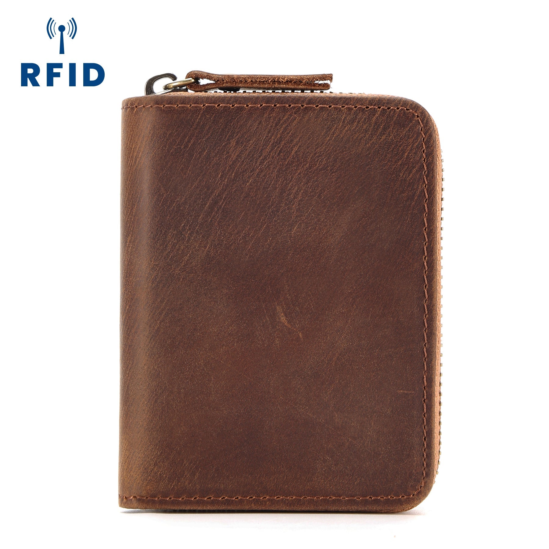 RFID Blocking Men's Leather Wallet - Slim Durable Credit Card Holder for Everyday Use & Travel Security
