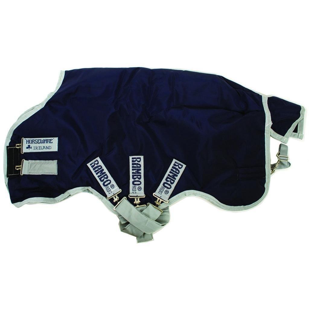 Horseware Ramboo Original Leg Arch 200G Midweight Horse Blanket - Navy/Silver, 81