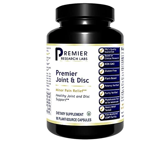 Premier Joint and Disc Supplement - Clinically Formulated for Healthy Cartilage Support & Minor Pain Relief - 90 Plant-Based Capsules | Ideal for Active Lifestyles, Arthritis Support & Post-Workout Recovery