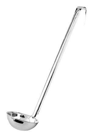 Crestware Commercial Grade 12 oz One Piece Ladle (Pack of 12) - Heavy Duty Stainless Steel Soup Ladle for Restaurants, Catering & Home Kitchen Use
