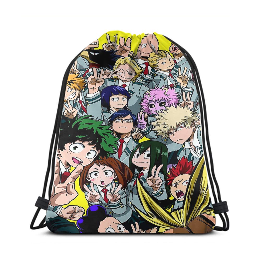 Anime Manga Drawstring Backpack - Lightweight Sports & School Bag for Fitness, Travel, Cosplay | Perfect for Conventions, Gym & Daily Use