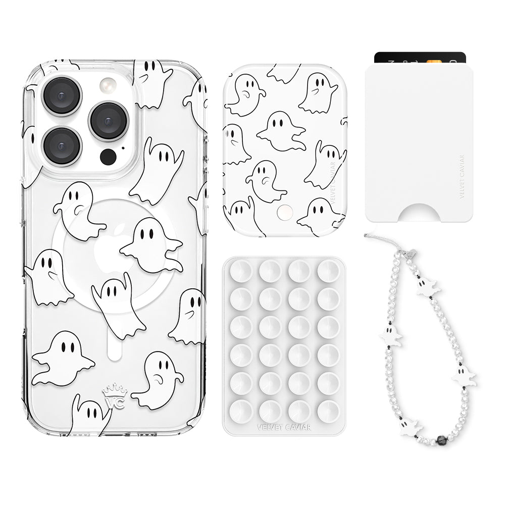Ghosted iPhone Wallet Case with Card Holder - Slim Protective Cover for iPhone 13/14/15 Pro Max - Perfect for Everyday Use, Travel & Contactless Payments
