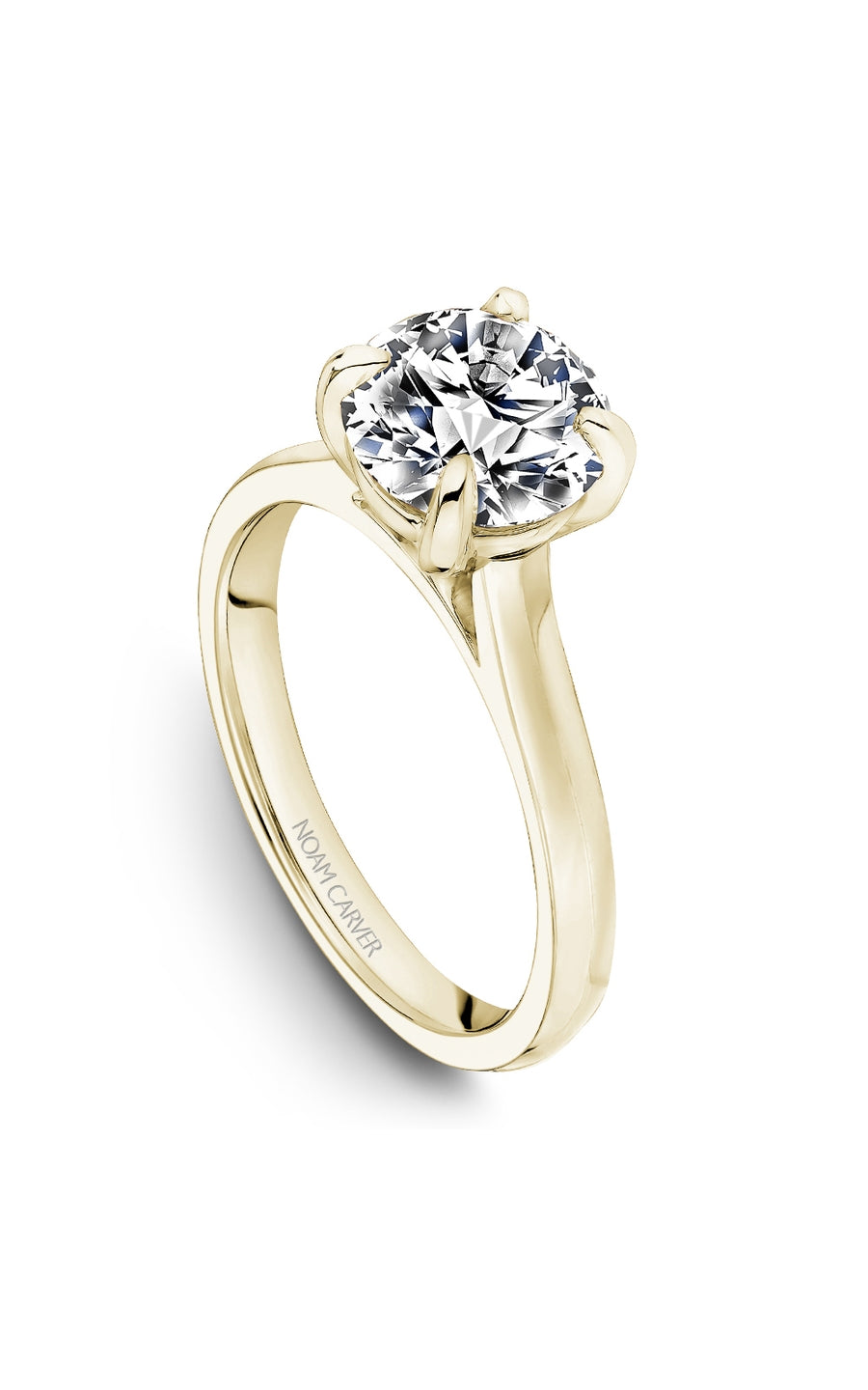 Noam Carver B353 01YA Bridal Engagement Ring - 14K White Gold Diamond Wedding Band for Women, Perfect for Proposals, Anniversaries & Romantic Occasions