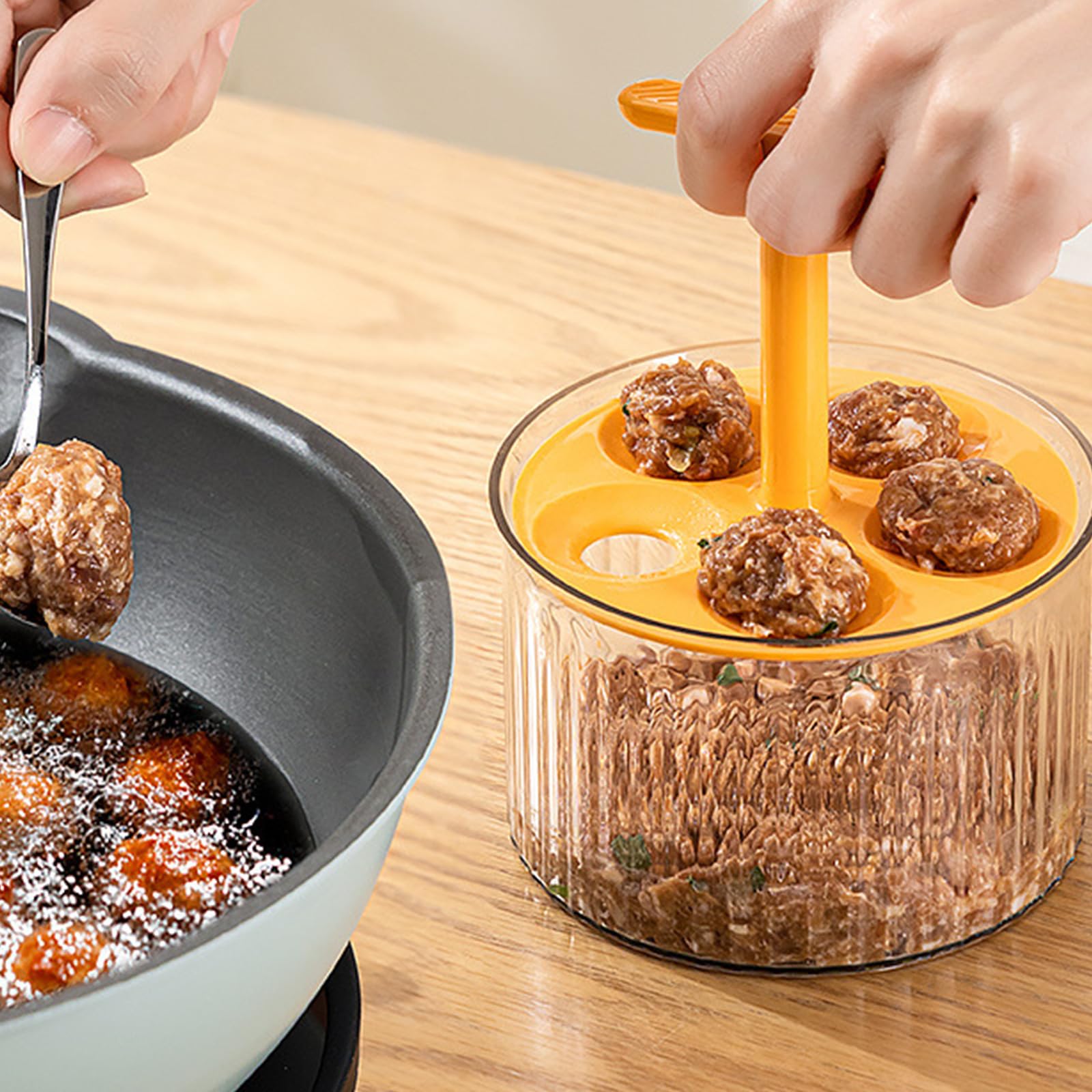 Premium Rice Ball Maker & Meatball Mold - Easy-to-Use Food Processing Tool for Homemade Sushi, Beef Balls, Fish Cakes | Perfect for Meal Prep, Party Snacks & Asian Cuisine Cooking