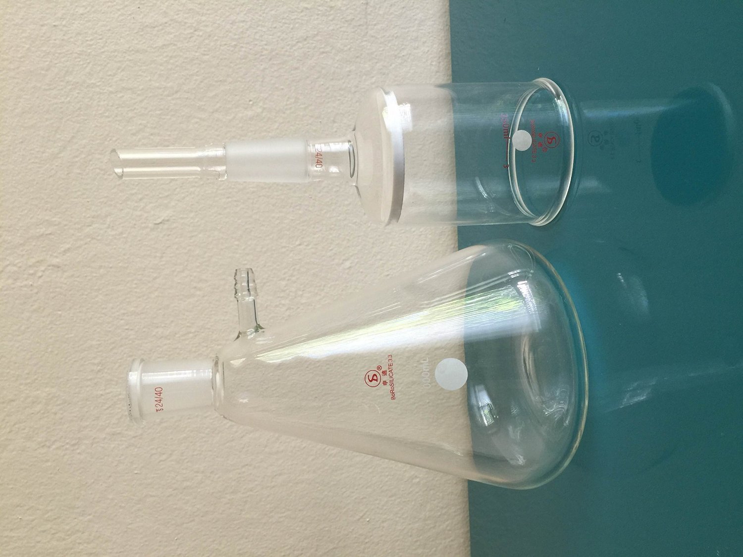 Beyondsupply-lab 250ml Vacuum Suction Filtration Kit with Buchner Funnel & 1000mL Conical Flask - Ideal for Chemistry Labs, Scientific Experiments, and Liquid Filtration Processes