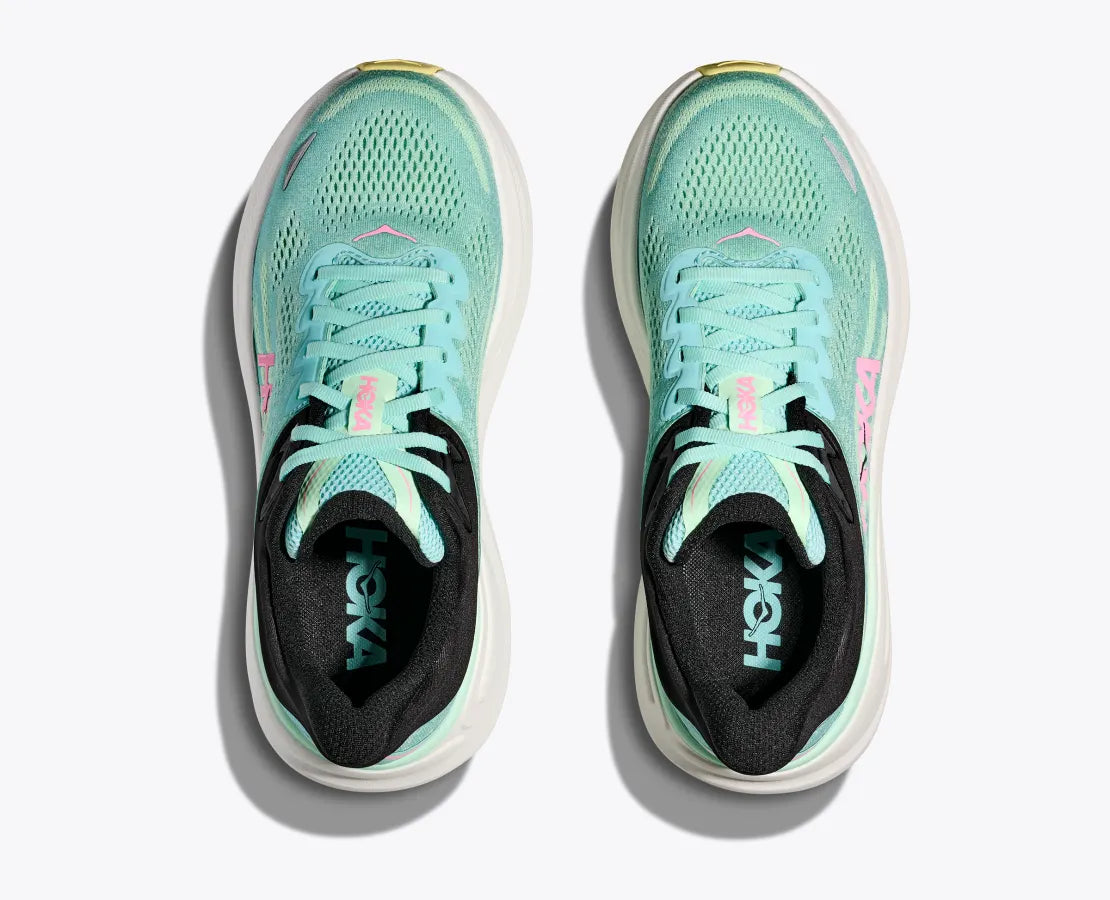 HOKA Women's Bondi 9 Running Shoes - Blue Spark/Mint Fluorite - Lightweight Cushioned Sneakers for Jogging, Walking & Everyday Comfort