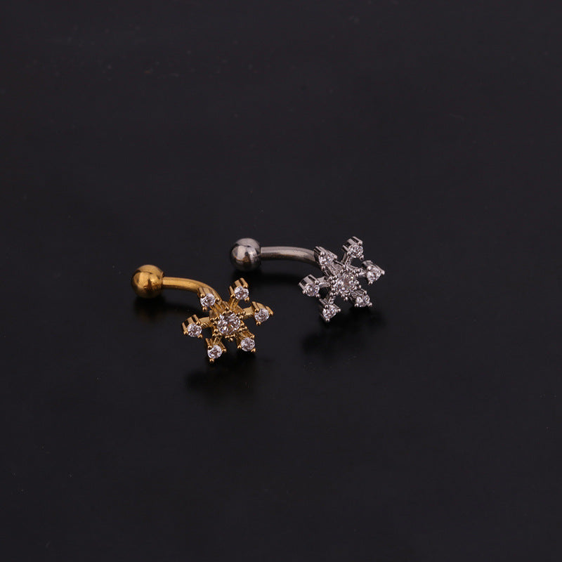 16G Curved Barbell Rook Piercing - Surgical Steel Flower Design Body Jewelry for Ear Cartilage | Perfect for Daily Wear, Parties & Unique Style Statements