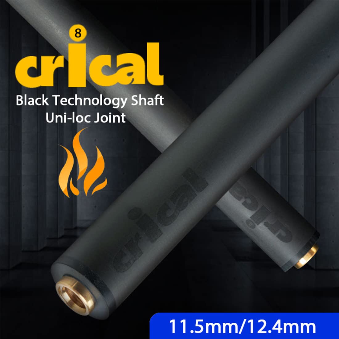 Premium Single Shaft Carbon Fiber Pool Cue Stick - 3/8x8 & Uniloc Joint Options (11.5mm/12.4mm Tip) - Professional Billiard Accessory for Tournament & Home Game Use