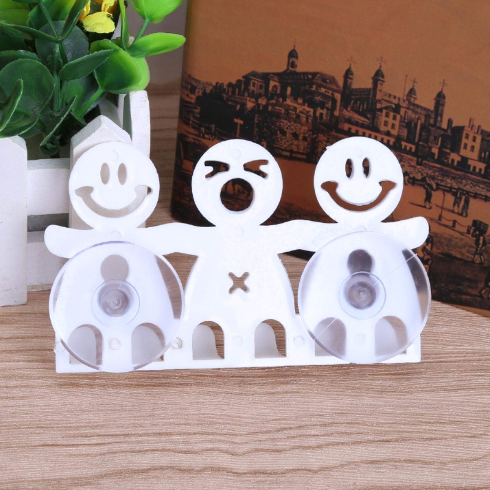 5-Pack Cute Cartoon Toothbrush Holder - Wall Mounted Suction Cup for Bathroom Organization