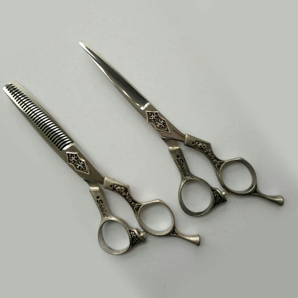 Vintage Barber Scissors 6 Inch - Professional Hair Cutting Shears for Salon & Home Use - Handcrafted Barbering Shears for Stylists & DIY Haircuts