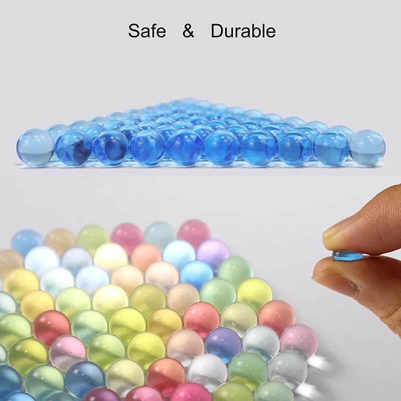 7-8mm Gel Ball Beads Refill (120,000Pcs) - Blue, Orange & Mixed Colors for Gel Blaster, Splat Ball Guns & Outdoor Shooting Games
