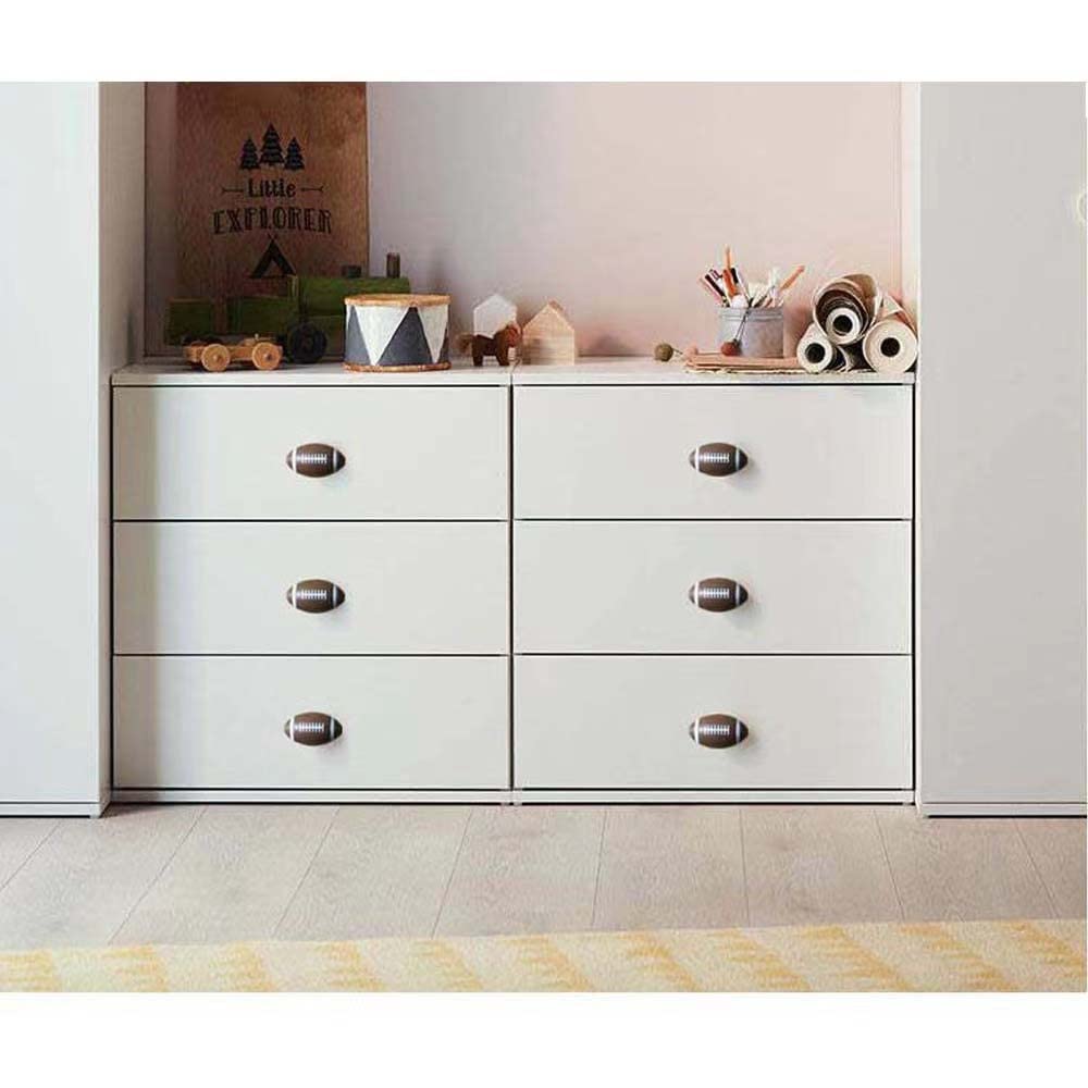Football Shaped Cabinet Knobs for Kids - 2.75 Inch Drawer Pulls - 4 Pack (Football Theme) - Perfect for Boys' Bedroom, Playroom, Bathroom & Kitchen Cabinets