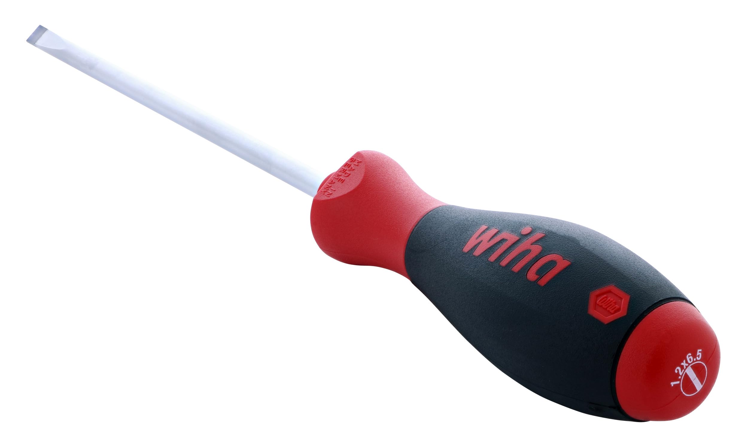 Wiha 30225 Slotted Screwdriver with SoftFinish Handle - 6.5 x 150mm (1/4