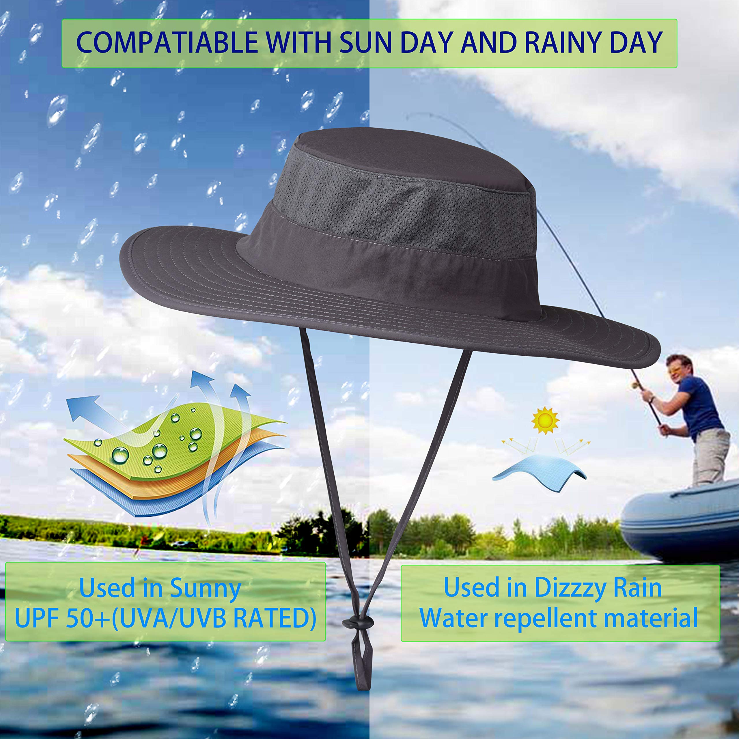 UPF 50+ Sun Protection Fishing Hat with Neck Flap - UV Blocking Outdoor Cap for Men & Women - Perfect for Fishing, Hiking, and Beach Activities