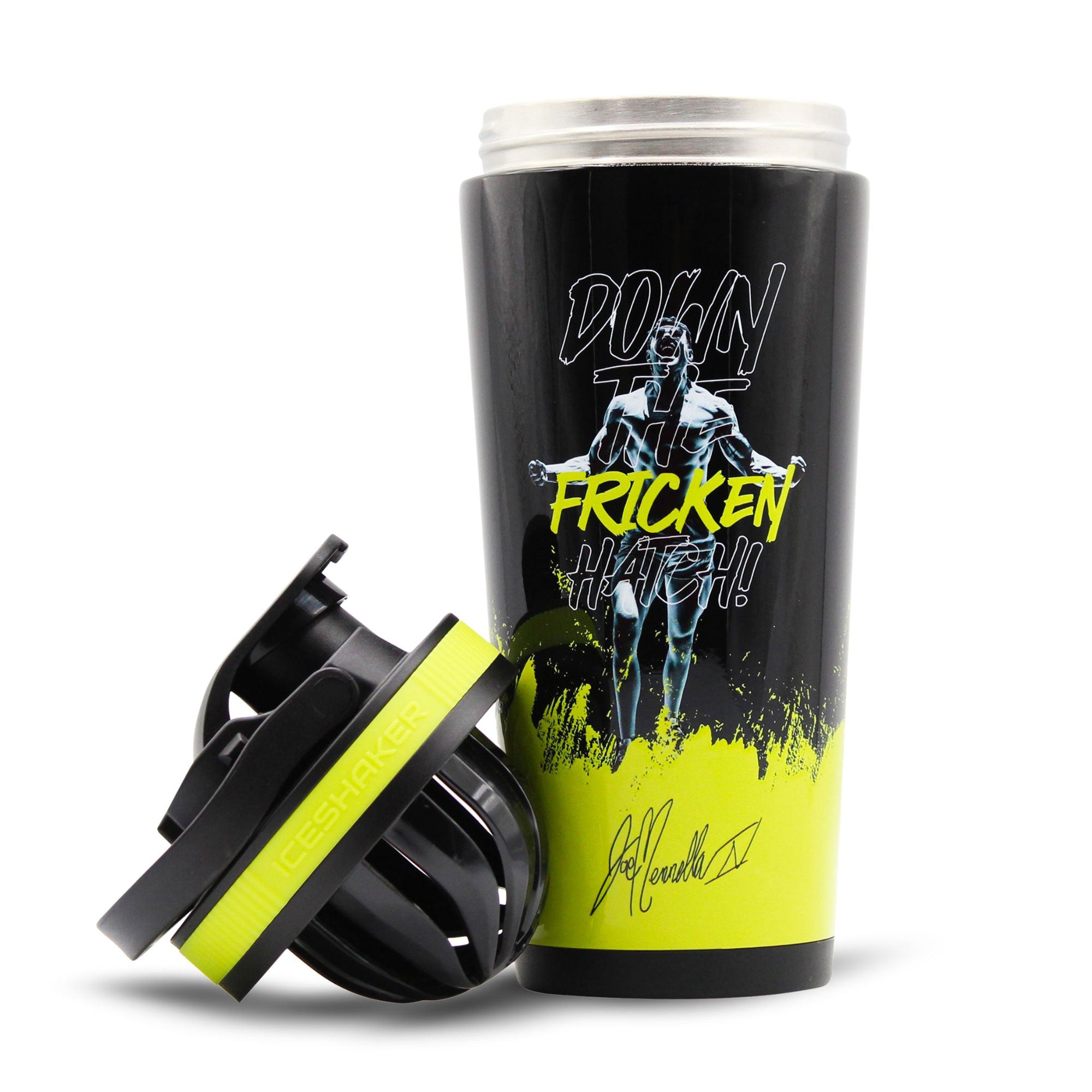 Joe Mennella IV Down The Freakin' Hatch 26oz Insulated Stainless Steel Ice Shaker Cup Bundle - Perfect for Gym, Workouts & Protein Shakes