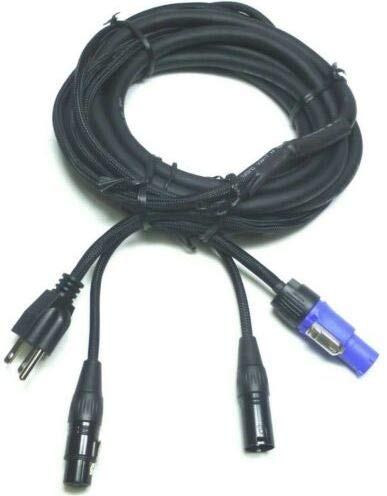 30 Ft (9.1M) Siamese PowerCon AC & XLR Audio Combo Cable for Powered Speakers - Professional Grade Power and Signal Cable for Live Sound, Studio Recording, and Stage Performances