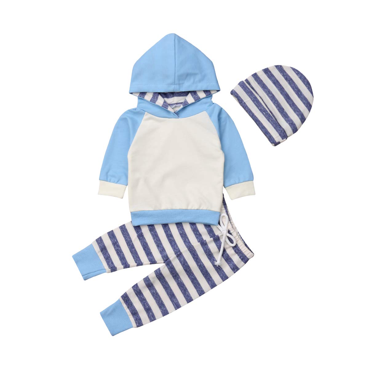 Adorable Baby Boy & Girl Outfits - 3PC Long Sleeve Hoodie & Pants Set | Cute Sweatshirt & Shirt Tops for Infants | Perfect for Playdates, Family Photos & Everyday Wear