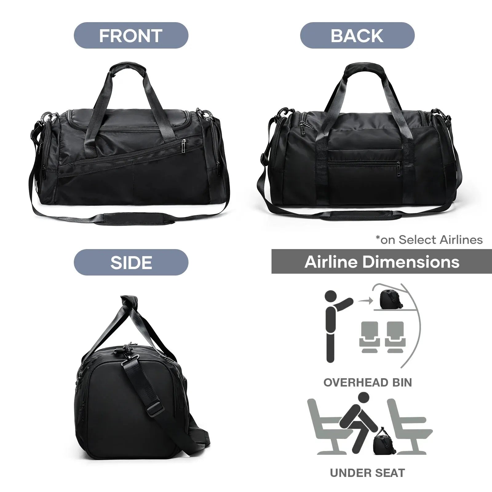 Likros Sports Gym Bag for Men - Durable Travel Duffel Bag with Separate Shoes Compartment | Perfect for Workout, Gym, Travel & Sports Gear Storage