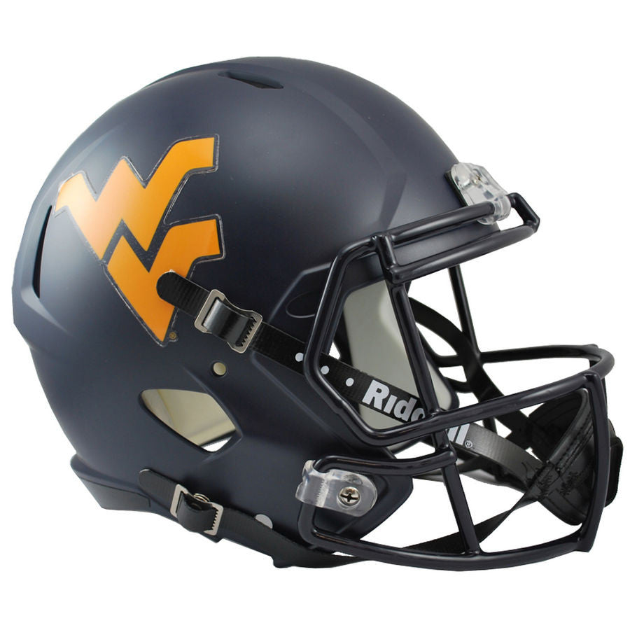 West Virginia Mountaineers Speed Replica Full Size Football Helmet - Authentic College Football Gear for Fans, Collectors & Players - Perfect for Game Day, Tailgating & Display