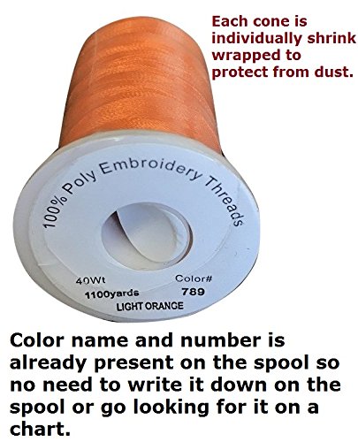 Premium 100 Cones (1100 Yards Each) of High-Quality Polyester Machine Embroidery Threads - Compatible with Brother, Babylock, Janome, Singer, Pfaff, Husqvarna & Bernina Sewing Machines - Perfect for Quilting, Embroidery, Clothing & Home Decor Projects