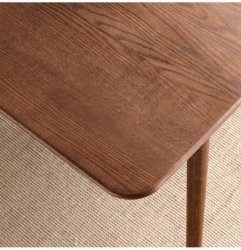 Solid Oak & Black Walnut Extendable Folding Dining Table - Expandable Wooden Table for Small Spaces, Dinner Parties & Family Gatherings
