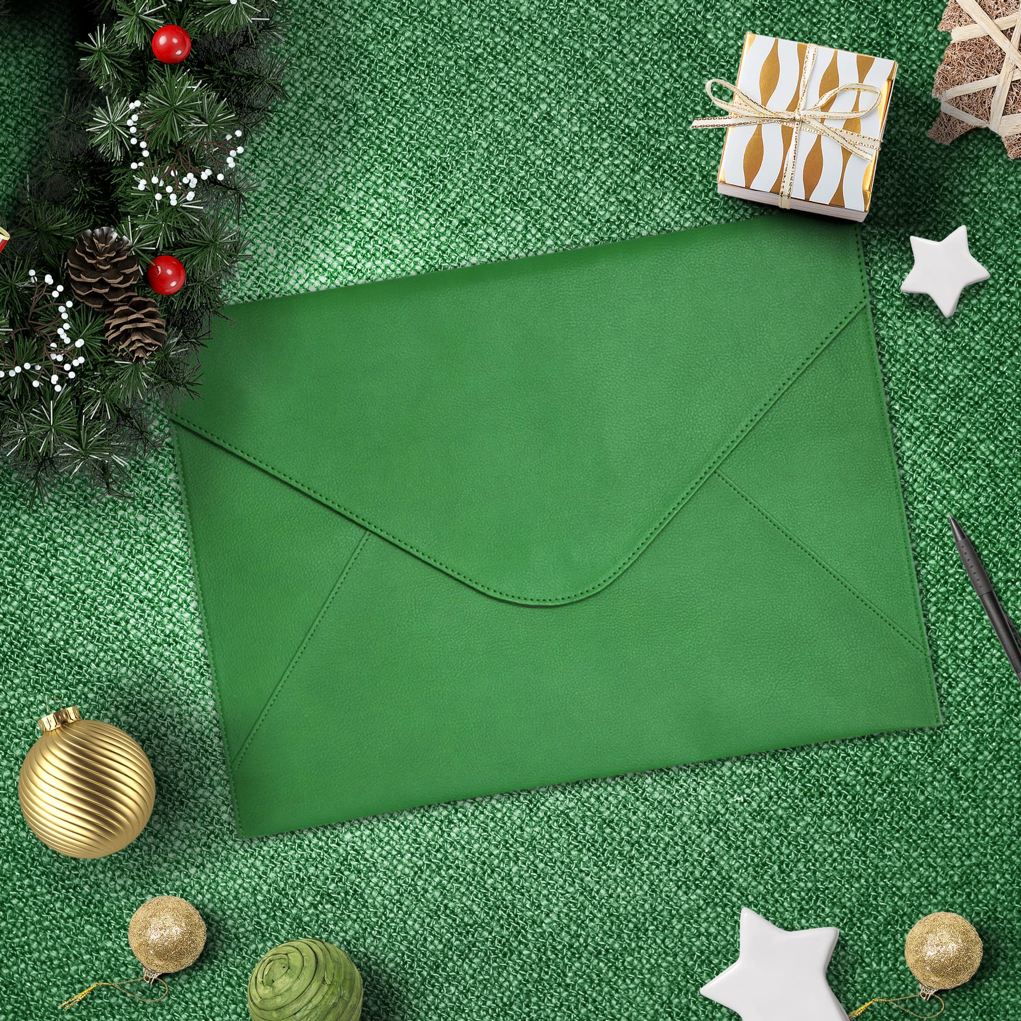 14 Inch Laptop Sleeve for Women - Shockproof Chromebook & Microsoft Laptop Case with Pen Holder & Pocket - Perfect Travel Bag & Birthday Gift for Her (Hunter Green) - Ideal for Work, School & Business Trips