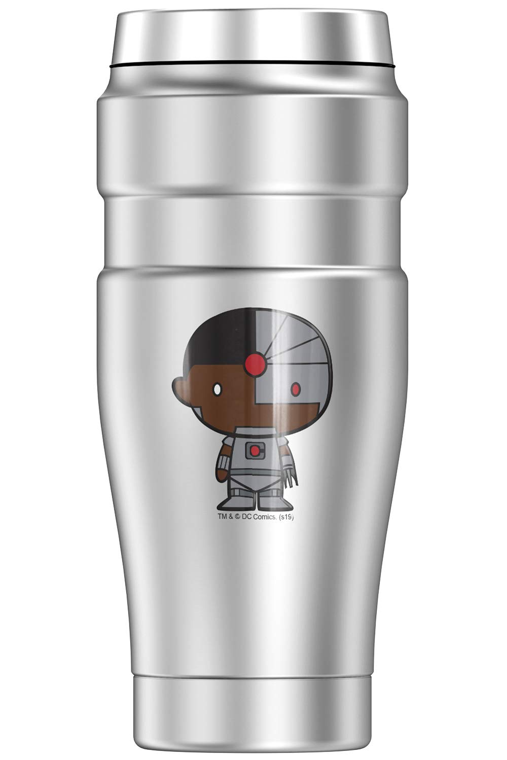Cyborg Cute Chibi Thermos Stainless King 16oz Vacuum Insulated Stainless Steel Travel Tumbler - Double Wall Insulation for Hot & Cold Drinks - Perfect for Office, Gym & Outdoor Adventures