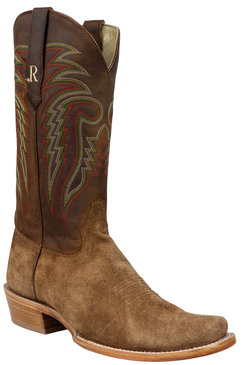 Premium R. Watson Genuine Cowhide Cowboy Boots - Arizona Tan - Western Style, Durable & Comfortable for Rodeo, Country Music Festivals & Outdoor Adventures