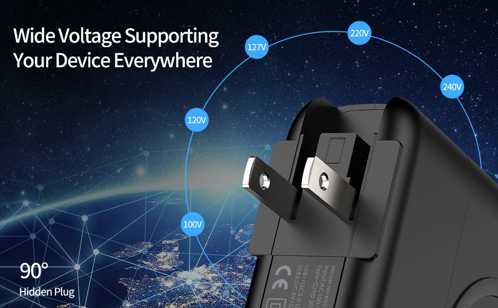 10000mAh 3-in-1 Portable Wireless Charger Power Bank with PD20W USB-C & QC3.0 USB-A Fast Charging | Travel Wall Charger & External Battery Pack for iPhone 15/14/13, iPad, Samsung Galaxy | Perfect for Travel, Office & Emergency Power Backup (Black)