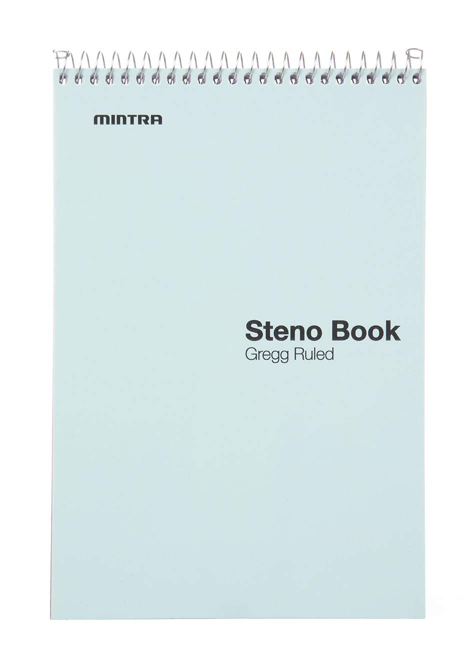 Mintra Steno Notebooks 4pk - Pastel Colors, Gregg Ruled for Office & School Note Taking