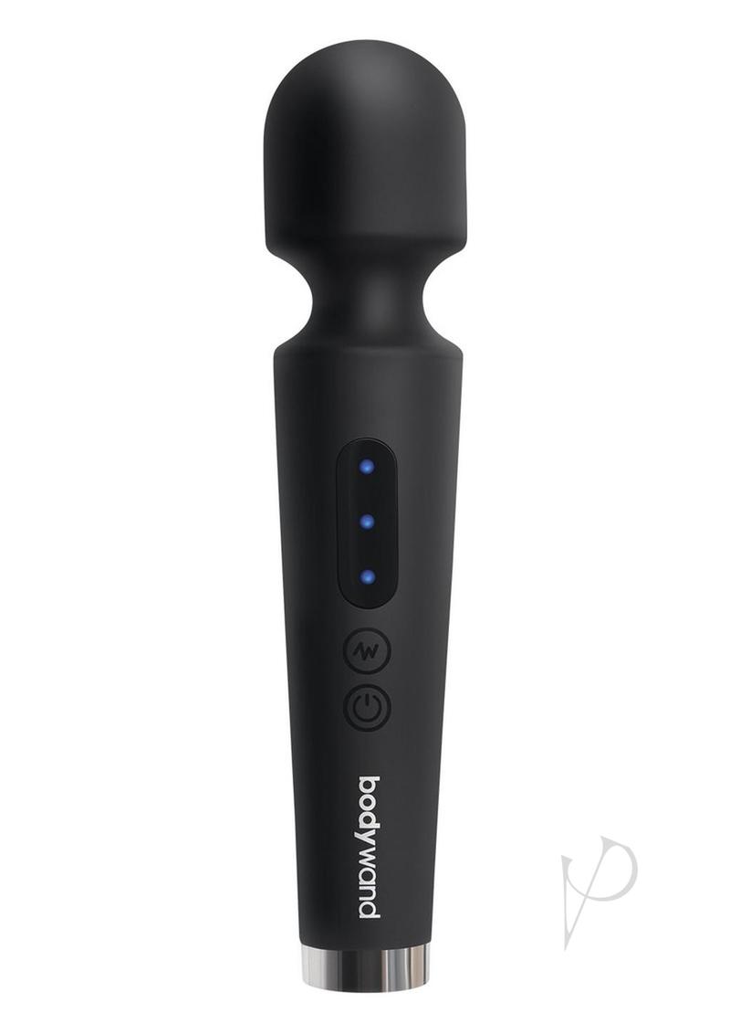 Bodywand Power Wand Rechargeable Silicone Wand Massager - 8 Inch Black - Personal Massage for Relaxation & Muscle Relief - Perfect for Home Spa & Self-Care