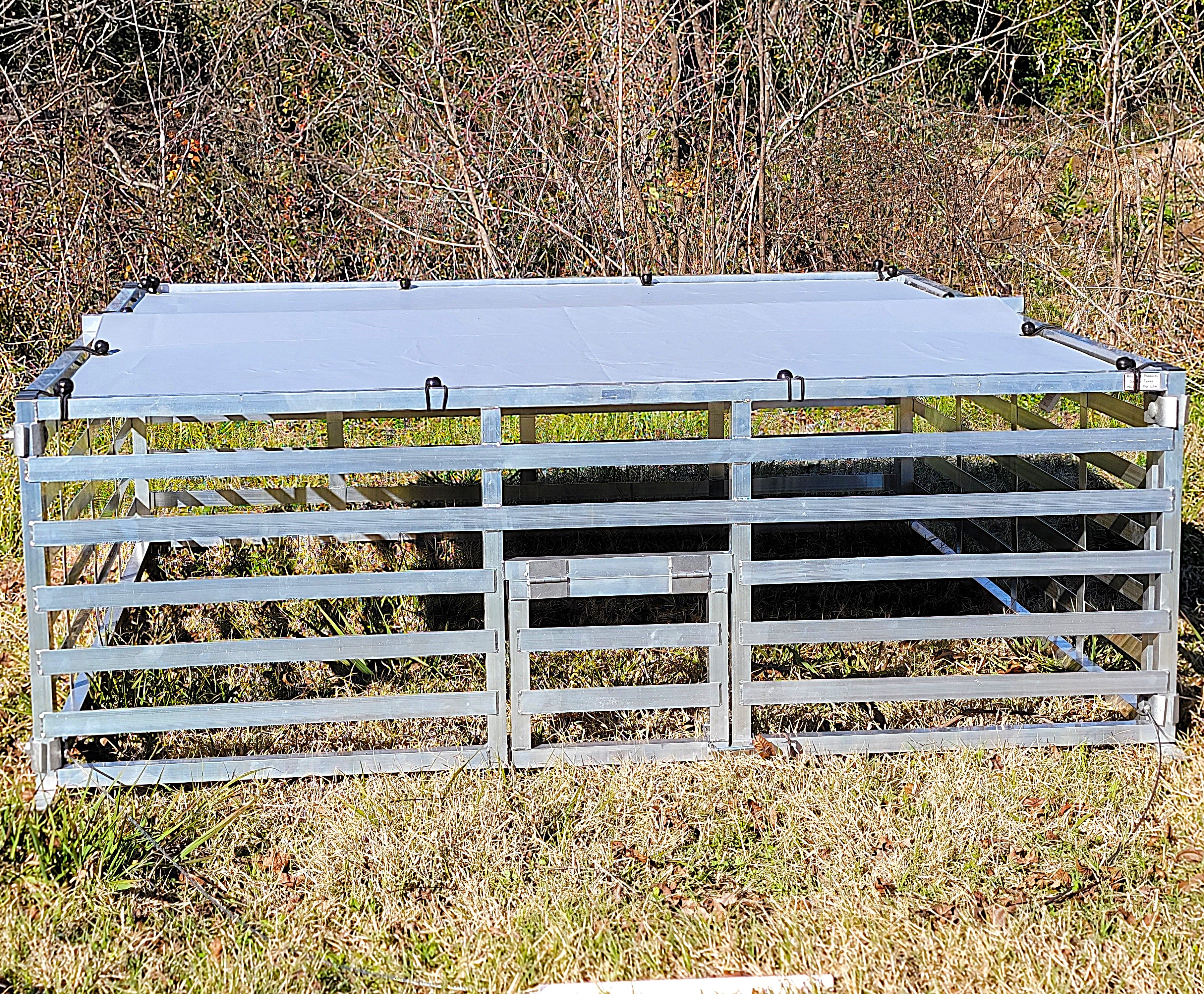 Rite Farm 5'x5' Aluminum Mobile Chicken Tractor Coop for Broilers & Poultry - Portable Poultry Pen for Free-Range Farming, Backyard Chicken Raising & Meat Bird Production