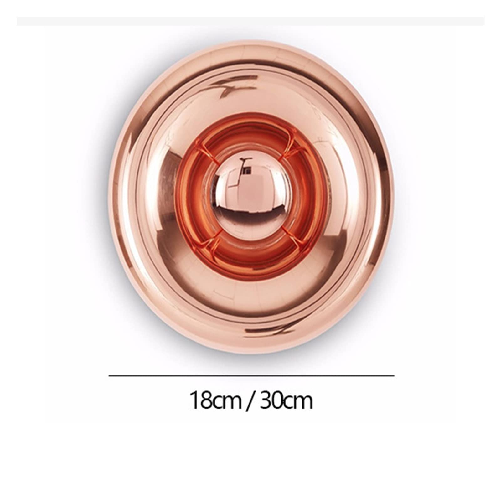 Nordic Modern Wall Sconce - Round Chrome & Rose Gold Glass Wall Lamp for Bedroom, Parlor, Living Room | Surface Mount Light Fixture for Home Decor & Ambient Lighting