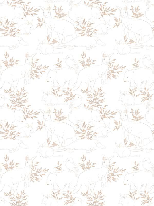 Bushland Friends Wallpaper - Nature-Inspired Peel & Stick Wallpaper for Nursery, Kids Room & Home Decor - Easy to Install & Remove