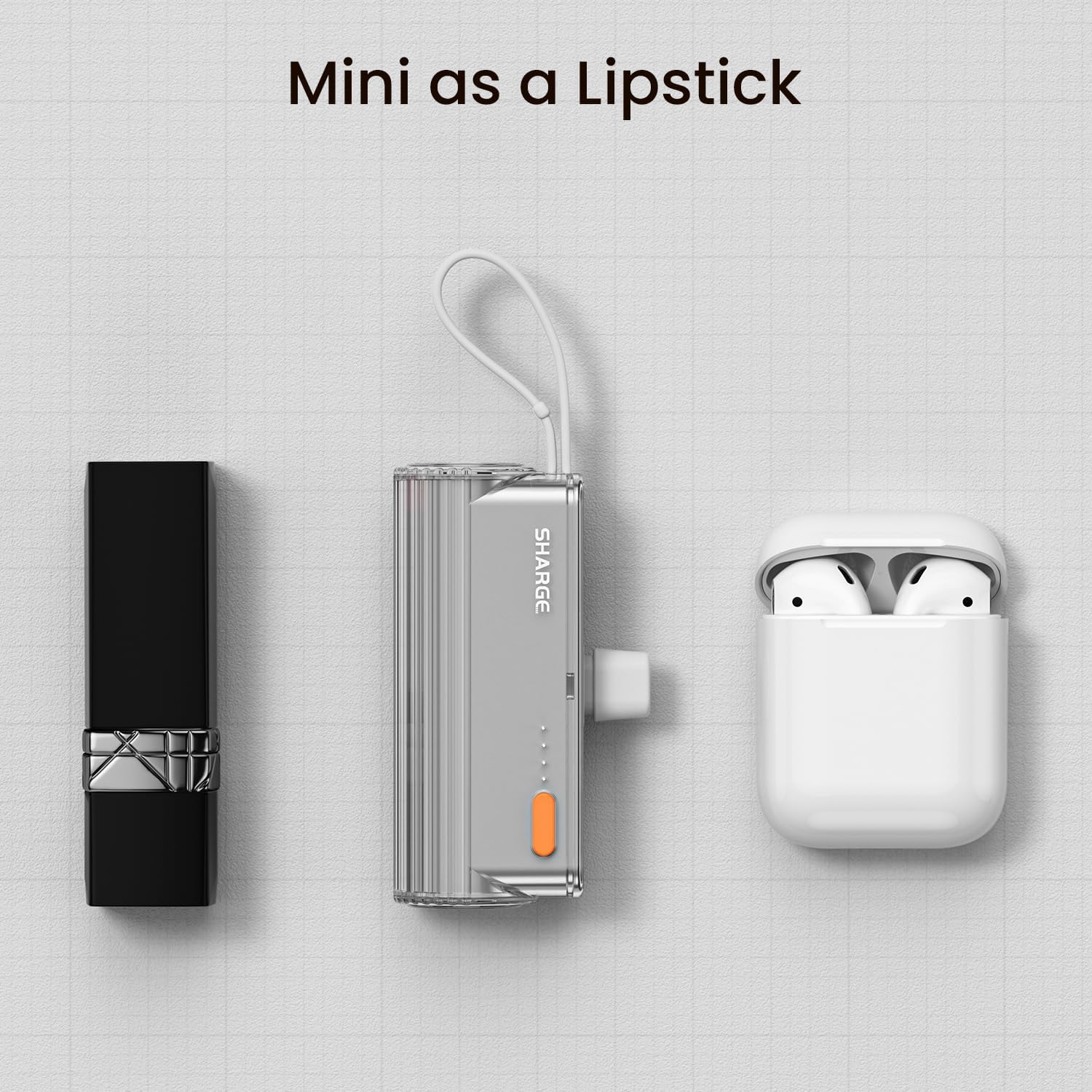 Flow Mini 5000mAh Portable Charger - Compact Power Bank with Interchangeable Plugs & Built-in Cable | Dual USB-C Output for iPhone 16/15/14/13, iPad, Galaxy S24/23 Ultra | Perfect for Travel, Camping & Emergency Power Backup