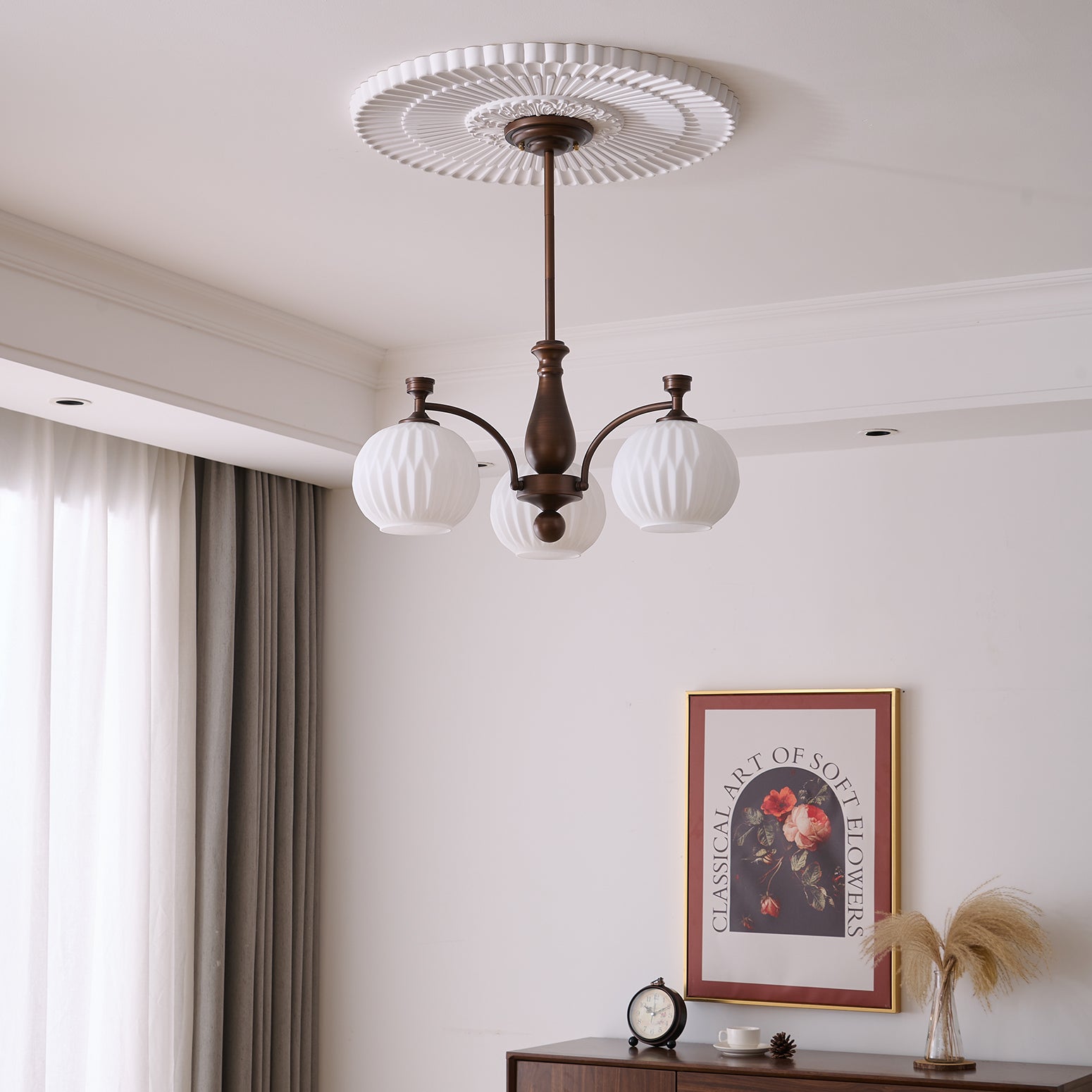 Hespera Orb Chandelier - Modern Crystal Ceiling Light Fixture for Dining Room, Living Room & Bedroom | Elegant Lighting Decor for Home & Office