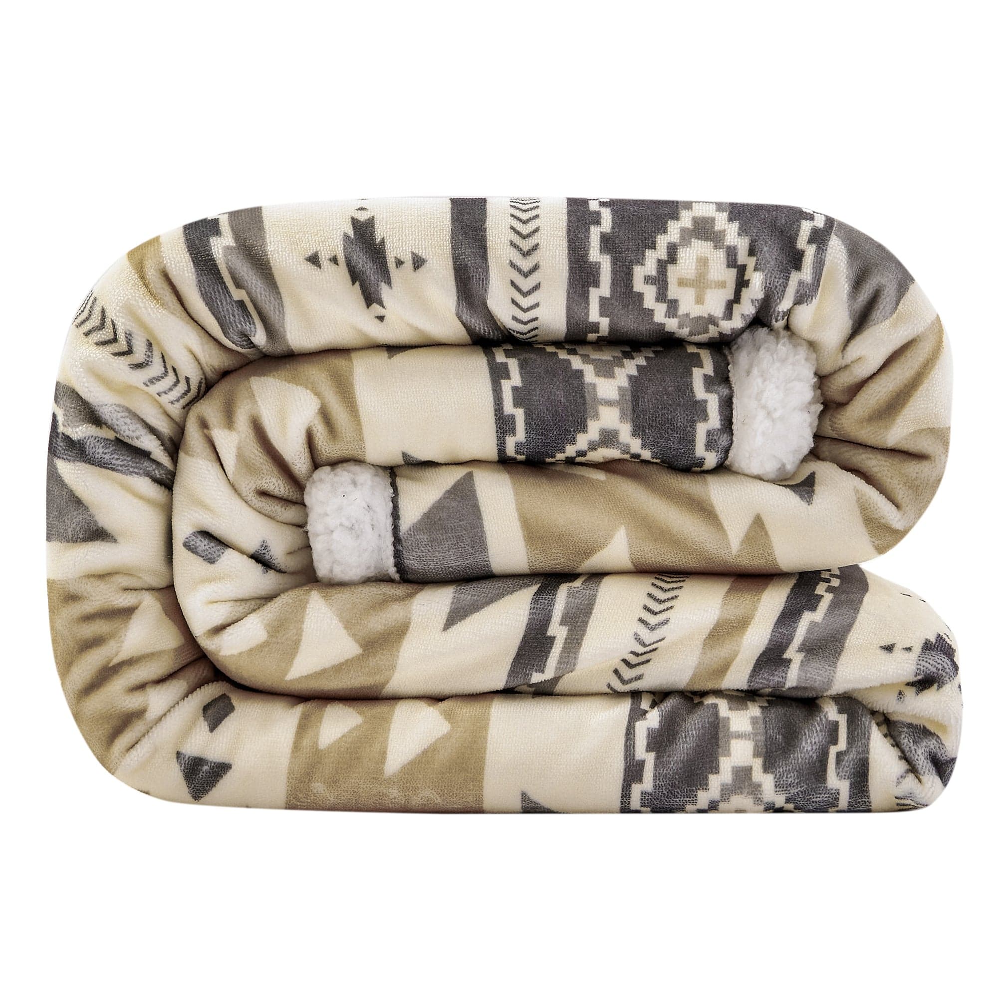 Desert Sage Campfire Sherpa Throw Blanket - Ultra Soft Warm Flannel Fleece for Cozy Indoor/Outdoor Use - Perfect for Camping, Picnics, Sofa & Bed