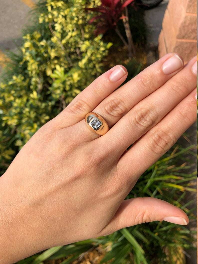 1.08ct Princess Cut G Color Diamond Solitaire Ring in 14K White Gold - Perfect for Engagement, Wedding & Anniversary Gifts