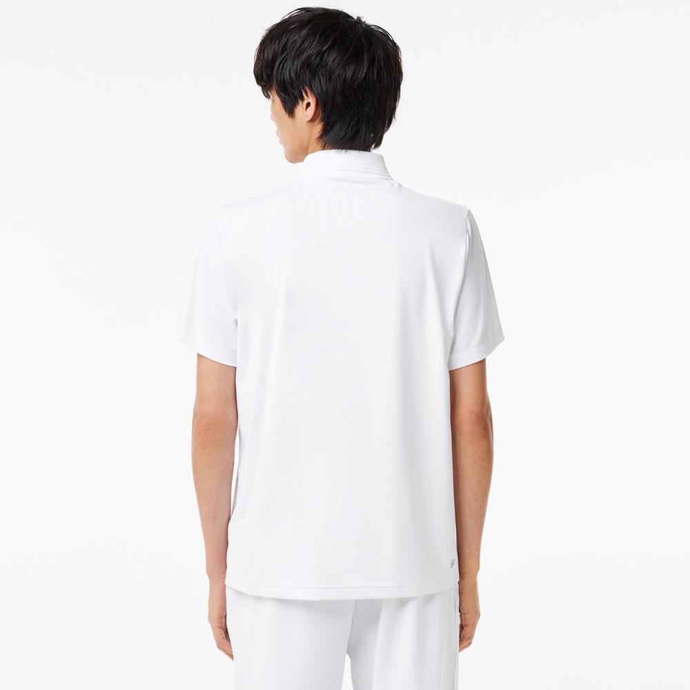 Lacoste Men's Sport Tennis Polo Shirt - Classic White Cotton Short Sleeve Top for Casual Wear, Golf & Tennis | Breathable & Comfortable