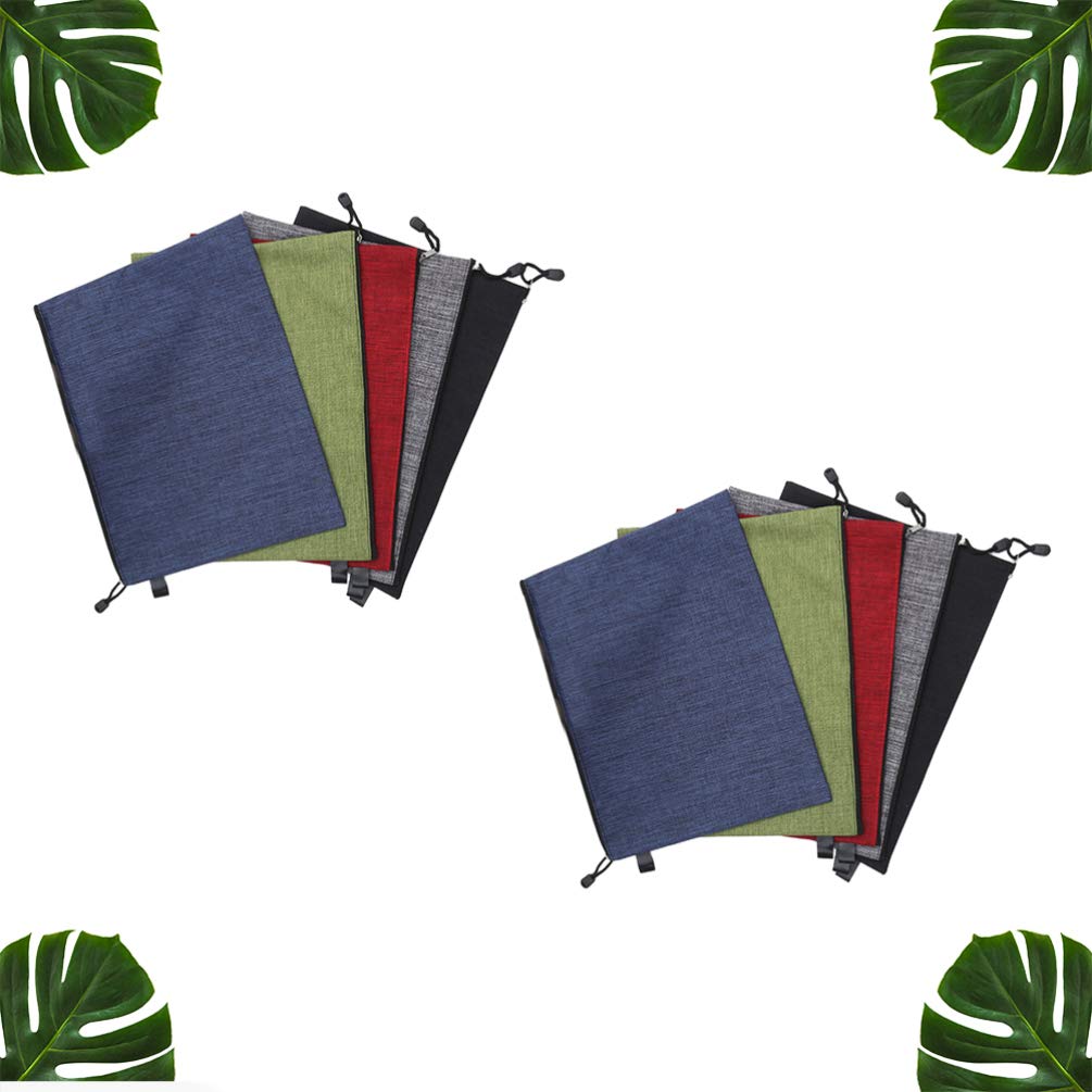 NUOBESTY 10-Pack Waterproof Zipper File Organizer Bags - Portable Document Holder for Office, School & Travel - A4 File Folder Storage Solution for Students, Teachers & Professionals