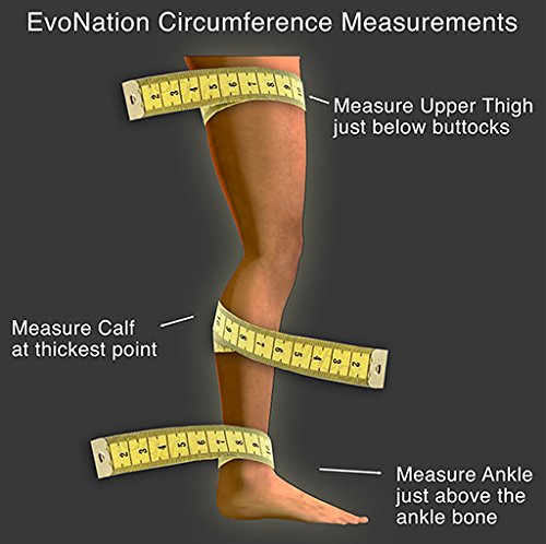 EvoNation Women's Thigh High 15-20 mmHg Graduated Compression Stockings for Varicose Veins & Circulation - Moderate Pressure Medical Socks for Nurses, Travel & Pregnancy Support