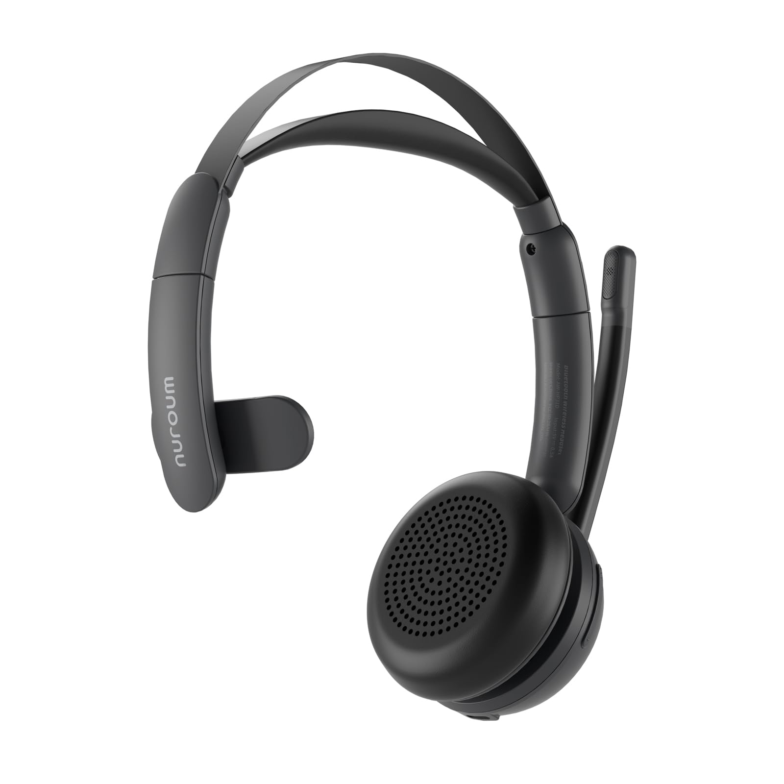 Nuroum HP31SN Bluetooth Wireless Headset with Microphone - ENC Noise Cancelling, Multi-Point V5.3, Mute Button - for Call Center, Office, Driving - Compatible with Zoom & Teams Meetings