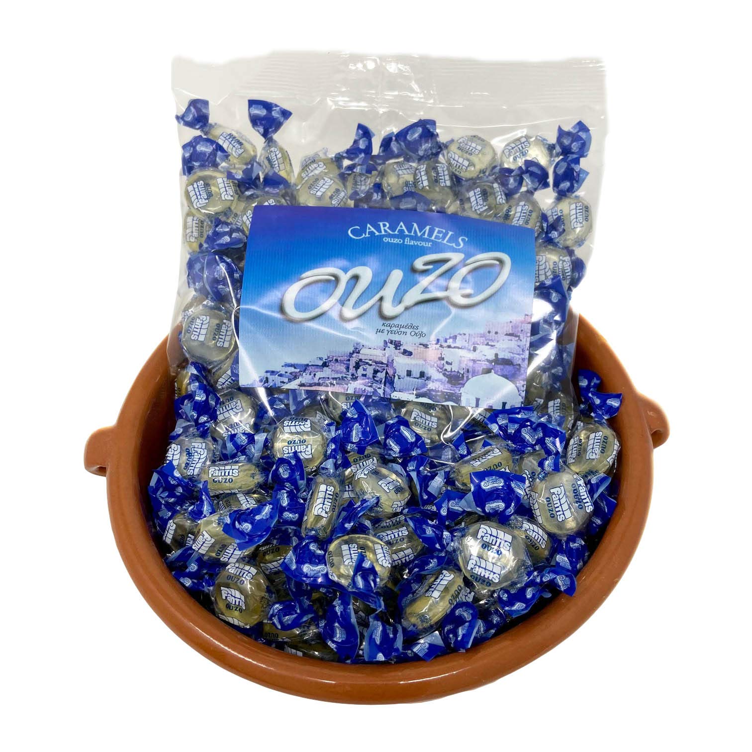 Fantis Ouzo Candies - Authentic Greek Licorice Flavored Candy - Individually Wrapped Bulk Candy (1 Pound) - Perfect for Parties, Gifts & Mediterranean Dessert Platters